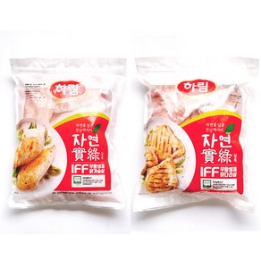 하림 IFF 무항생제 닭가슴살 + 하림 무항생제 IFF 닭다리살 (껍질O), 2개, 1kg