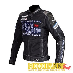 KOMINE MOTOFANGO MJ-001 RIDING LEATHER MESH JACKET