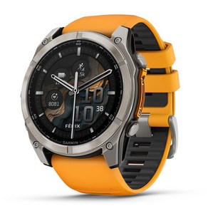 fenix 8 Sapphire AMOLED 51mm TiOrange GPS 30 가민(GARMIN) 플래그쉽 모델 멀티 스포츠