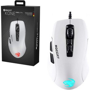 로켓 ROCCAT 코네 퓨어 울트라 유선 게이밍 마우스, White, White