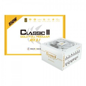 마이크로닉스 CLASSIC II GD 850W 80PLUS 230V EU Gold 풀모듈러 화이트 파워서플라이