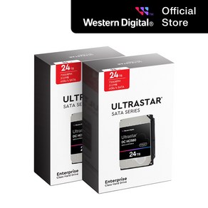 공식유통사 WD ULTRASTAR 24TB 울트라스타 DC HC580 패키지 2PACK 3년보증