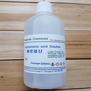 묽은염산 1M(1N) Dilute Hydochloic Acid(HCI) 화)450ml 오피스안, 1개, 450ml