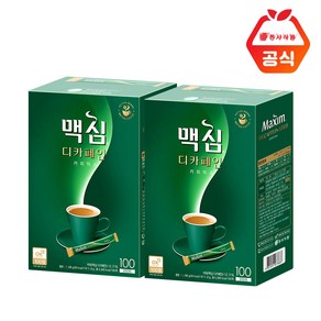 맥심 디카페인 커피믹스 100T+100T, 2박스, 100개입