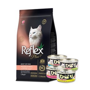 리플렉스 플러스 안티헤어볼 연어 1.5kg + 캔 1개 고양이 수입사료, 닭