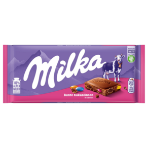 Milka 밀카 컬러풀 코코아빈 밀크초콜릿, 1개, 100g