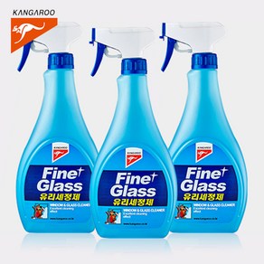 캉가루 화인그라스 유리세정제 차량용 세차관리, 3개, 500ml