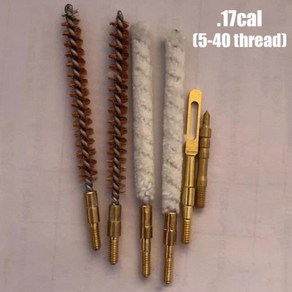 총기청소 총기손질도구 꼬질대 손질포 6 개대 총 막대 브러시 헤드 키트 30cal 762mm 22cal 556mm 35cal 9mm 243cal 270cal 소총 권총, .17cal, 1개