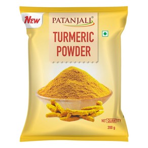 Patanjali Tumeic Powde 200g Flavouful Indian Spice fo Cooking Enhances Taste & Colo Hand, 1개