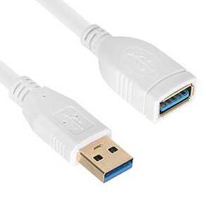 [강원전자] [AM-AF] USB-A 3.0 to USB-A 3.0 M/F 연장케이블 NETmate NM-UF305Z [화이트/0.5m], 단일 모델명/품번, 1개