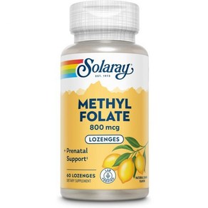 솔라레이 Solaay Methyl Folate 800 mcg - 470 mcg Folic Acid - 5-MTHF Penatal Vitamins - Natual Lemon F, 1개