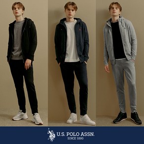 [U.S. POLO ASSN.] USPA 남성 화이트라벨 코튼블랜드 플리스 팬츠