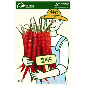 아시아종묘 씨앗 고추 칠리9 30립, 1개