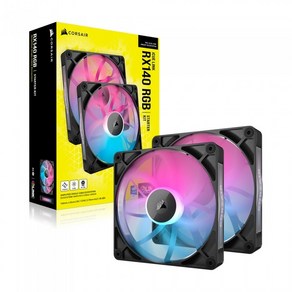 커세어 CORSAIR iCUE LINK RX140 RGB STARTER KIT (BLACK) 2PACK 시스템 쿨러 (정품) A/S 5년, 1개