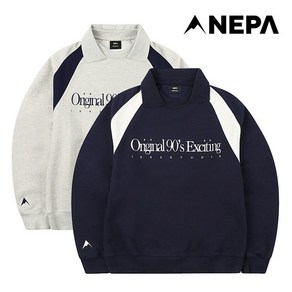 네파 [NEPA X 1993 STUDIO] 공용 배색카라 스웨트셔츠 7JE5381