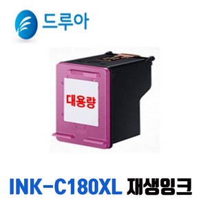 특대용량 삼성 INK-M180 INK-C180 XL SL-J1660 SL-J1663 SL-J1665 SL-J1770FW 재생잉크, INK-C180칼라, 1개