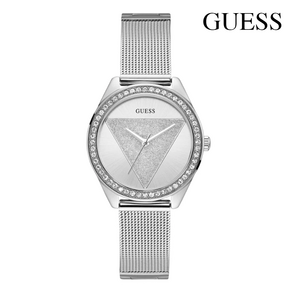 [게스시계 GUESS] W1142L1 여성 큐빅 깔끔한 정장 메탈손목시계