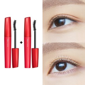 [1+1] 데자뷰 번짐없는 블랙 마스카라 (교차 증정) / 롱래쉬 볼륨 컬링, 1개, 파이버윅_블랙+(증정)파이버윅_블랙
