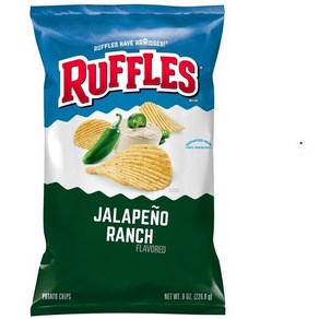 [미국직배송]러플스 할라페뇨 랜치 포테이토 칩 3개x226.8g Ruffles Jalapeno Ranch Potato Chips 3ea, 226.8g, 3개