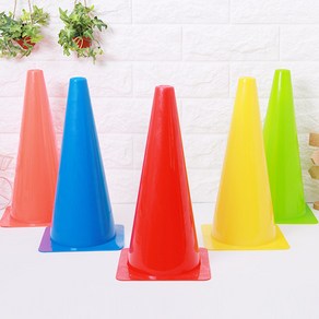 칼라콘 32cm 트레이닝 라바콘 콘 체육대회 용품 고깔, 그린, 1개