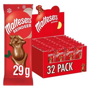 몰티져스 초콜릿 29g x 32팩 루돌프 모양 크리스마스 Malteses Reindee Chistmas Chocolate, 32개, 없음