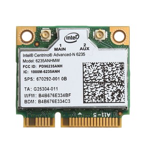 듀얼 밴드 2.4G/5G 300M 802.11a/b/g/n WiFi Bluetooth 호환 4.0 무선 하프 미니 PCI-E 카드를위한 6235ANHMW