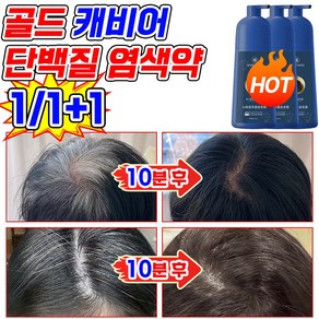 [흰머리 100% 커버] 골드 캐비어 단백질 염색약 쉽고 빠른 염색샴푸 염색제 거품 염색 버블 새치염색약, 2개, 커피