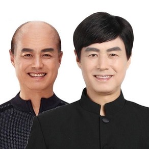 자연스러운 패션 중년의 남자 가발, 1개, 다크 브라운