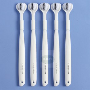 아즈데이 3면 칫솔 5P 화이트 상쾌한칫솔, 5개