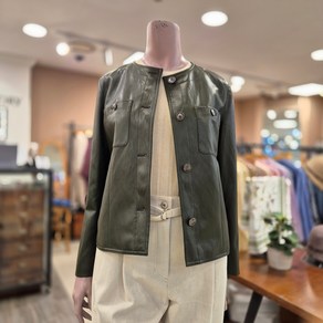 BCBG 25년 봄 커스텀 레더 JK 점퍼_ B5A2J113 83 [D/KHAKI]