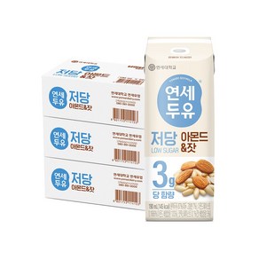 연세두유 저당두유 아몬드 잣, 72개, 190ml