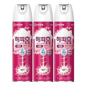 해피홈 에어로솔 수성 살충제 자몽향, 500ml, 3개