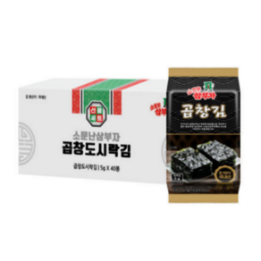 소문난삼부자 곱창도시락김 5gX40봉, 40개