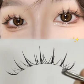 BLOWFISH FUGU인형속눈썹 인조속눈썹 투명 라인 인조 속눈썹5쌍 혼혈 느낌 속눈썹, 1개