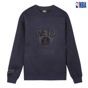 NBA NBA BKN NETS 스웨이드 빅로고 사카리바 맨투맨 티셔츠 N204TS115P19.06