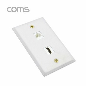 Coms [ND823] Coms 월 플레이트 / 알루미늄 WALL PLATE / HDMI RJ45, 상세내용표시, 1개