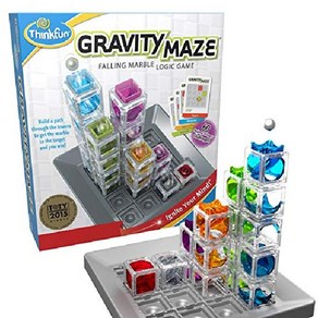 8세 이상 소년과 소녀를 위한 ThinkFun Cicuit Maze 전류 두뇌 게임 및 STEM 장난감, 중력 미로, 1개