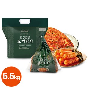 [KT알파쇼핑][피코크] 조선호텔 포기김치 4kg + 총각김치 1.5kg, 피코크 조선호텔 포기김치4kg+총각김치1.5kg, 1개