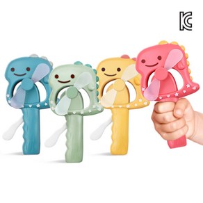 버블버블 공룡 유아 선풍기 (KC인증 수동 자가발전 장난감 어린이선풍기), one size, 랜덤발송