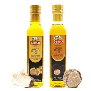 바쏘 흑백 트러플오일 8.5oz (250 ml) 2병 1세트 BASSO 1904 Black & White Tuffle Oil Set, 1개, 250ml