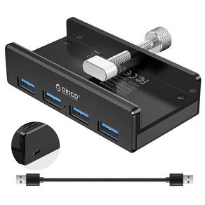 오리코 알루미늄 쉘 4 포트 USB3.0 허브 추가 전원 포트 DIY 설치 가능 MH4PU-P