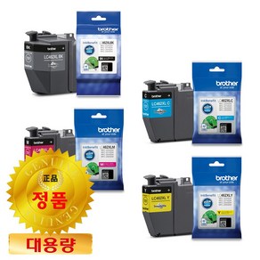 브라더 정품잉크 대용량 4색세트 LC462XLBK LC462XLC LC462XLM LC462XLY MFC-J3940DW MFC-J2740DW, 정품잉크_대용량_4색_세트, 1개