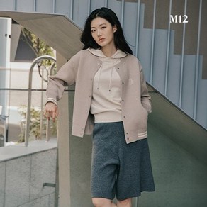 M12 1 24FW 여성 울블렌디드 니팅 보머 점퍼