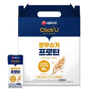 클릭유 로우슈거 프로틴 두유, 190ml, 16개