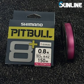 시마노 핏불 핑크 8합사 150m PE 라인 LD-M51T, 0.4호 150m-694256, 1개