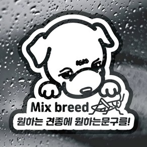 반려견스티커 원하는문구로 주문제작 강아지 펫스티커 자동차스티커, 골든리트리버, 1개, 블랙