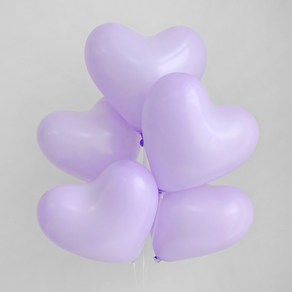 파티아일랜드 30cm 하트 풍선 4+1 마카롱 퍼플 파티용품 생일이벤트 10인치, 1세트