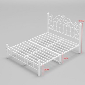 북유럽 침대 철제 강철 프레임 슈퍼 퀸 싱글 공주 라지 킹 침대틀 침대다이