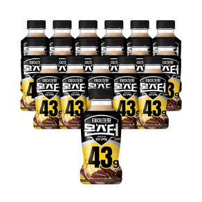 근육이 마시는 단백질 음료 테이크핏 몬스터 43g 초코바나나, 18개, 350ml
