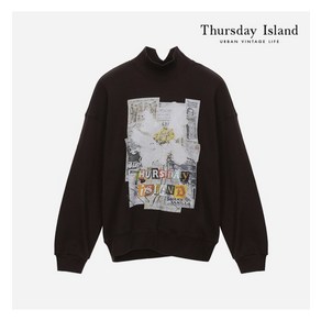 국내매장판 써스데이아일랜드 THURSDAYISLAND 하이넥 스웨트셔츠T228MST231W 102589